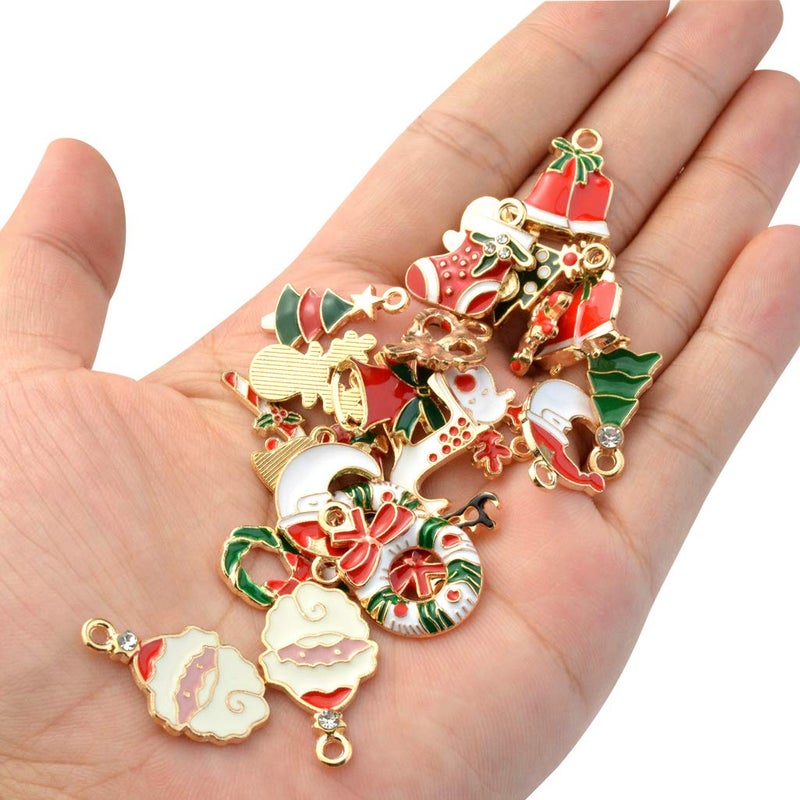 Bskifnn 60pcs Charms for Jewelry Making Christmas DIY Craft Supplies for Necklace Bracelet Making Clothes Earring and More - Image 5